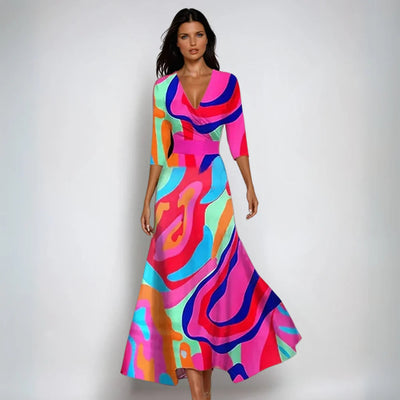 Oriane™ - Elegant Floral Dress Feel Confident