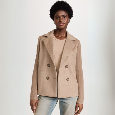Malia™ - Elegant Knit-Sleeve Blazer