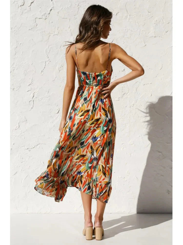 Thea - Colorful Midi Dress
