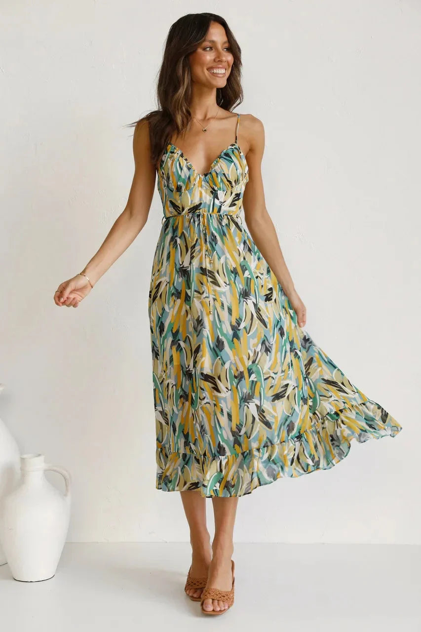 Thea - Colorful Midi Dress