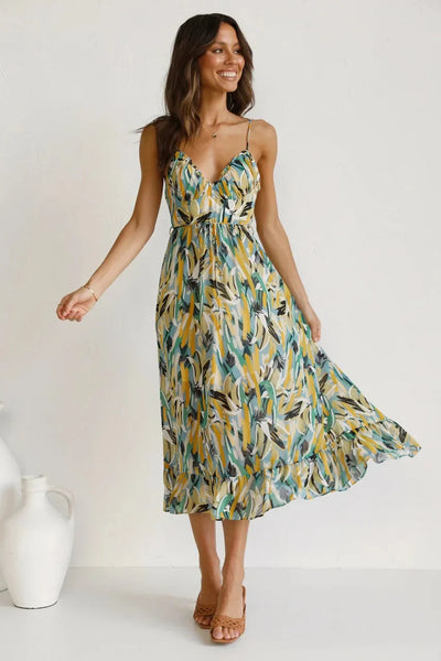 Thea - Colorful Midi Dress