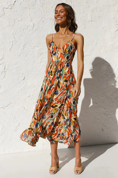 Thea - Colorful Midi Dress