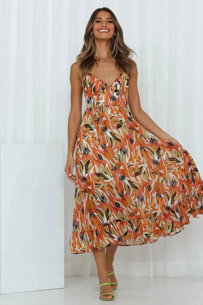 Thea - Colorful Midi Dress