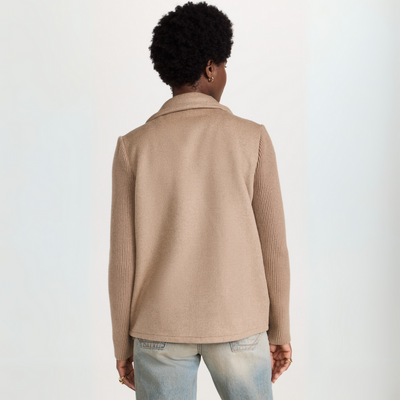 Malia™ - Elegant Knit-Sleeve Blazer