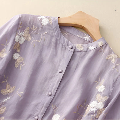 Leya™ - Embroidered Cotton Top