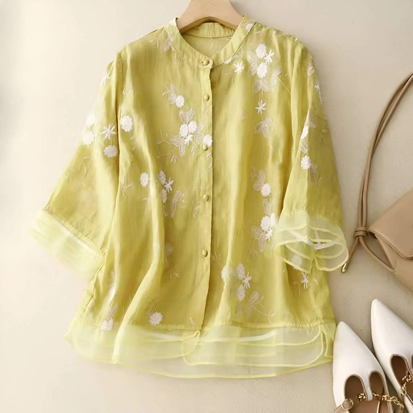Leya™ - Embroidered Cotton Top