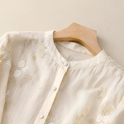 Leya™ - Embroidered Cotton Top