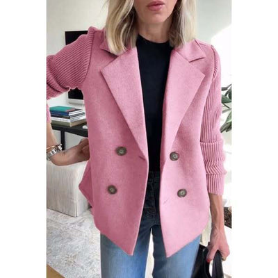 Malia™ - Elegant Knit-Sleeve Blazer