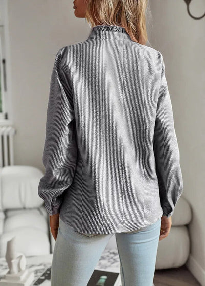 Mila™ | Ruffle Long Sleeve Shirt
