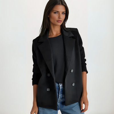Malia™ - Elegant Knit-Sleeve Blazer