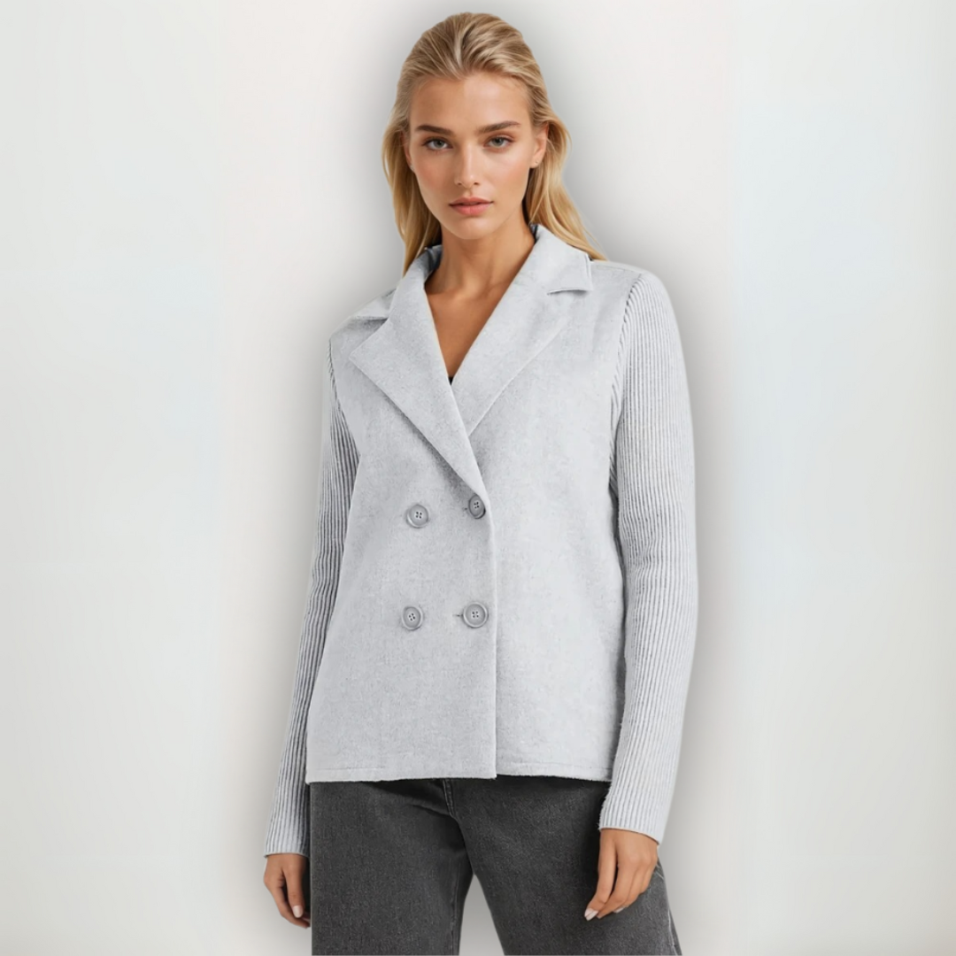 Malia™ - Elegant Knit-Sleeve Blazer