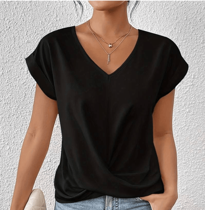 Luna - Tummy tucking V-neck top