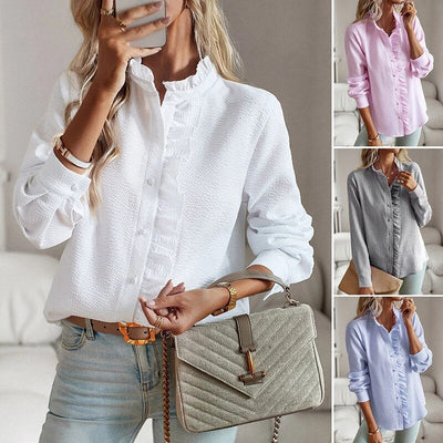 Mila™ | Ruffle Long Sleeve Shirt